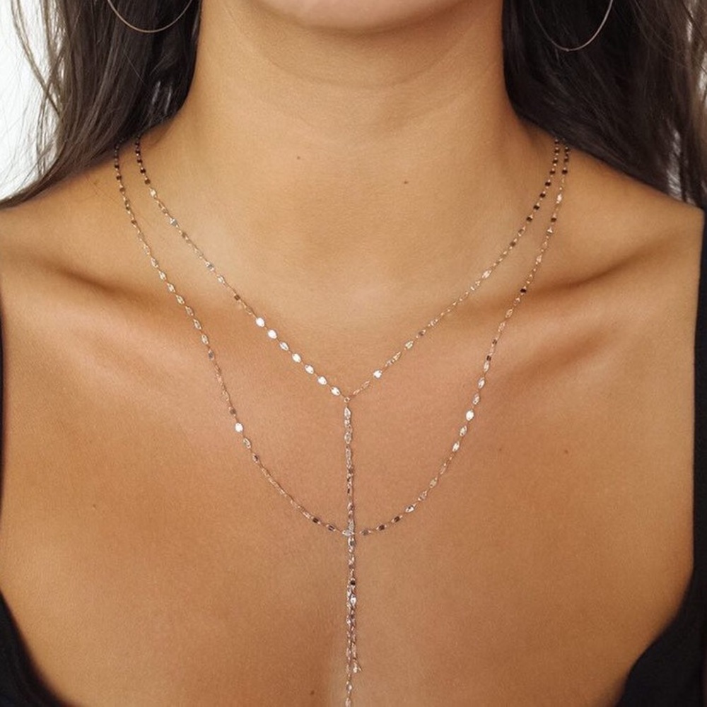 Lana Blake gold lariat necklace
